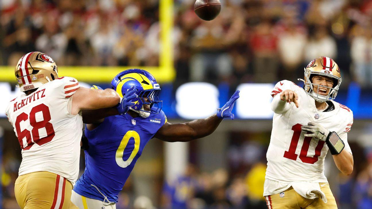 Niners' Mac Jones breaks the odd and beat the rams -