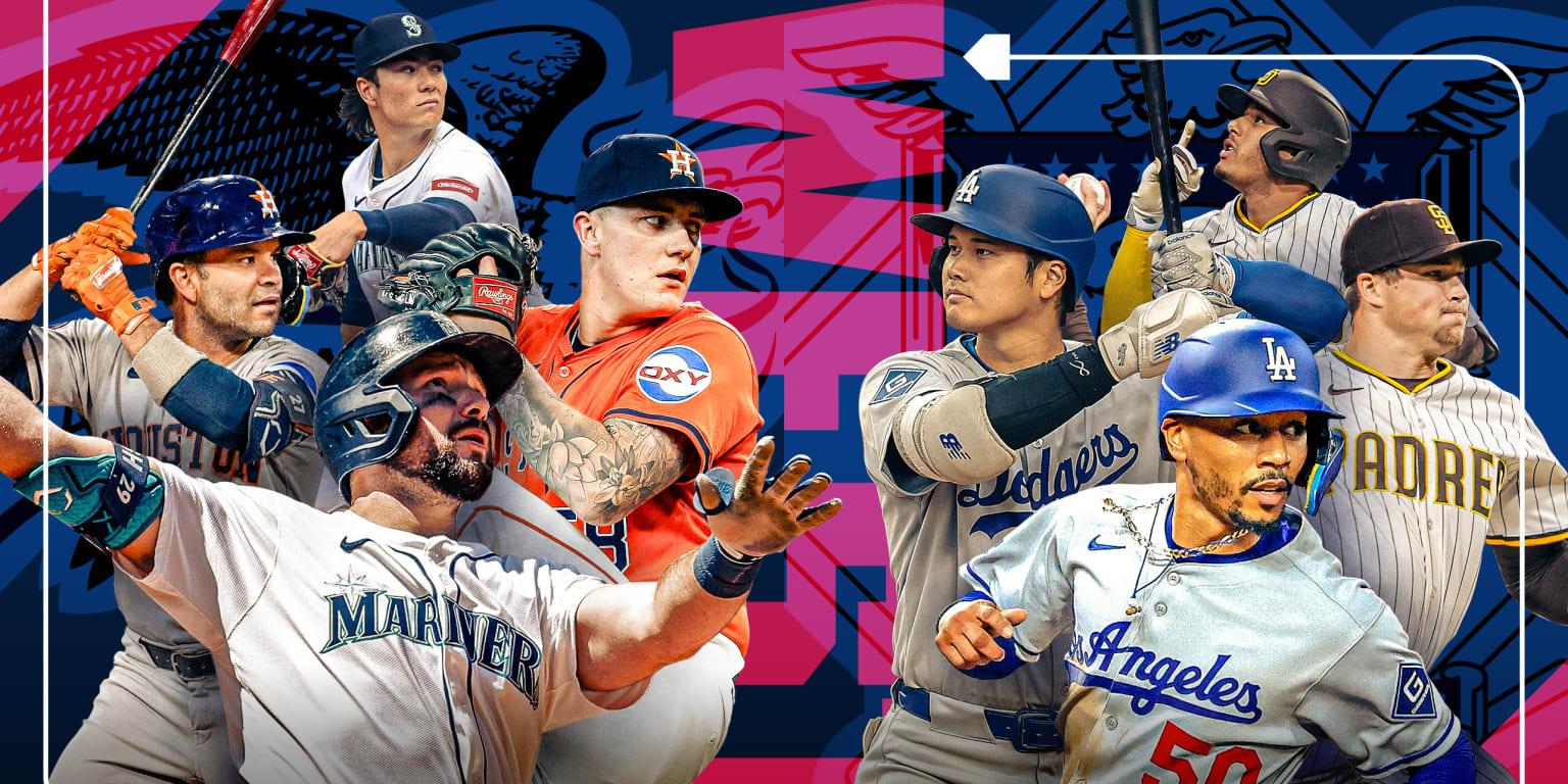 Collect on the people in Al West, NL WEST